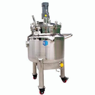 China Liquids Food Ointment Medicine Processing Three Layer Heat Preservation Stainless Steel Emulsifying Mixing Mixing Tank for sale