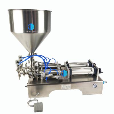 China 30-300ml Horizontal Semi Automatic Pneumatic Food Small Double Nozzles Stick Filling Machine for sale