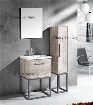 China Modern MDF Bathroom Vanity Classic Waterproof Design With Side Cabinet for sale