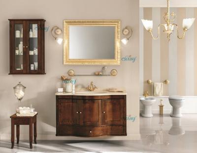 China Simple Handles Transitional Bathroom Vanities Simple Round Mirror With Quartz Counter Top for sale