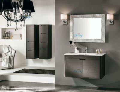 China Dark Grey Hanging PVC Bathroom Vanity 100 Inch With Waterproof Design for sale