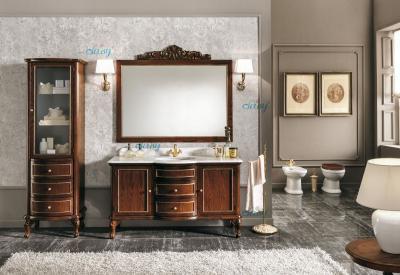 China Four Legs Transitional Bathroom Vanities , Full Plywood Back Barnwood Bathroom Vanities for sale