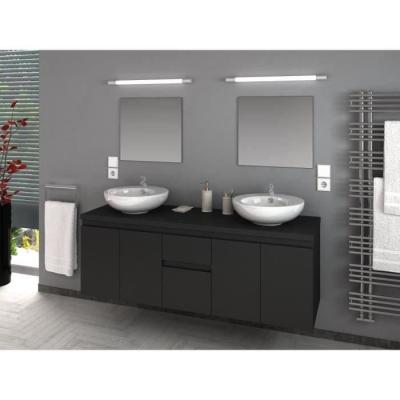 China Noiseless Black Double Sink Vanity , Durable 60 Inch Double Sink Vanity for sale