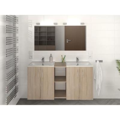 China Larged Sized Double Sink Bathroom Vanity Simple Handles For Home / Hotel for sale