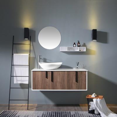 China Modern Luxury Style Single Sink Console Vanity Oak Wood Or Bamboo Wood Material for sale