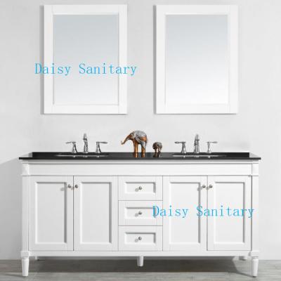 China American Country Style Bathroom Vanity Waterproof Design With Black Marble Top for sale