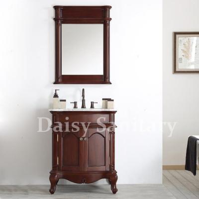 China Daisy Classic style Bathroom Vanity Strong solid wood with marble top for sale