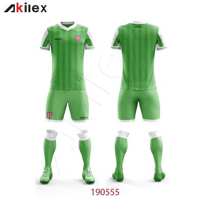 China New Quick Dry Soccer Jersey Full Set Football Uniforms Training Sublimation Football Model Kit for sale