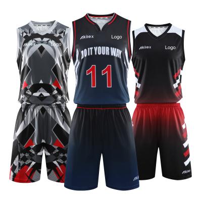 China Breathable Custom Full Sublimation Team Basketball Uniform Reversible Tank Top for sale