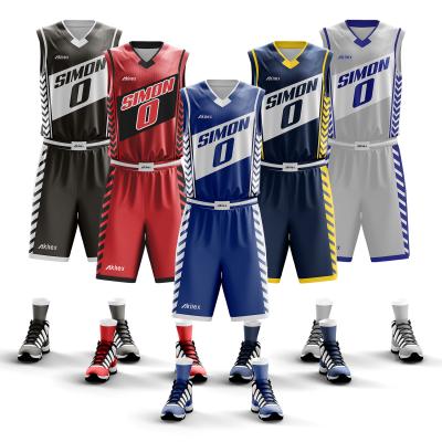 China OEM Breathable Factory Custom Basketball Shorts Design Uniforms Sports Shirts Basketball Reversible Tank Top for sale