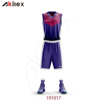 China China Supplier Akilex Antibacterial New Design Top Tier Custom 2022 Men's Basketball Uniform for sale