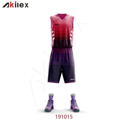 China China Supplier Akilex Antibacterial Custom 2022 New Design Top Tier Men's Basketball Uniform For Men for sale