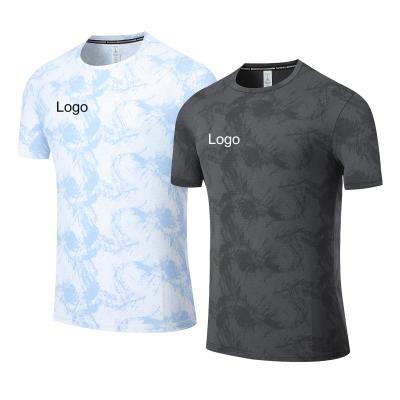 China Polyester Breathable Mesh Fitness Gym Men's Summer Casual T Shirt For Running Men's Sports T Shirt for sale