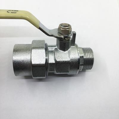 China China Factory Low Price PPR Bronze Nickel Plated Brass Ball Valve for sale