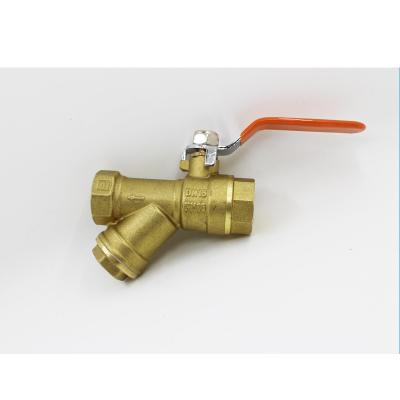 China General Brass Ball Valve With Filter 2 Way Ball Valve for sale