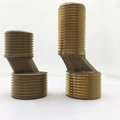 China Easy To Disassemble No Tools Flare Required Gold Supplier Brass Male Thread Extopic 45degree Nipple Fitting for sale