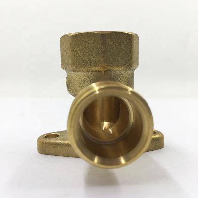 China Easy To Disassemble No Tools Flare Required Otore Compression Wall Plate Brass Female Elbow Fitting for sale