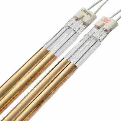 China 400V 3000W IR Glass Quartz Lamp Gold Reflector Emitter Infrared Lamp for sale