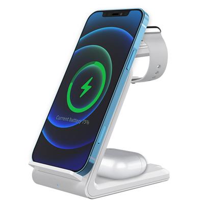 China 3in1 K7 15W 3-in-1charging multi-function vertical multi-function wireless fast charging stand passed QI certification for sale