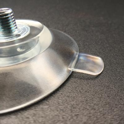 China 43mm Easy To Use Medium PVC Clear Transparent Suction Cup With Screws for sale