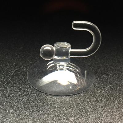 China Easy To Use 30mm Small PVC Clear Suction Cup With Clear Plastic Hook for sale