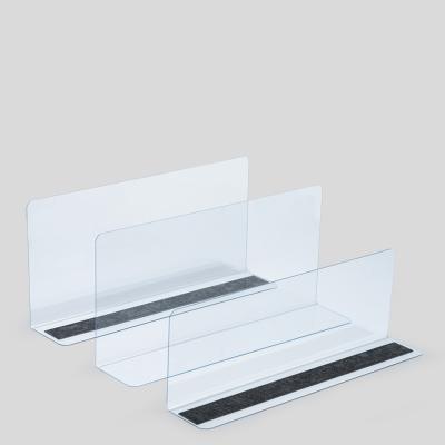 China Supermarkt Shelf Adjustable Magnetic Acrylic L-shape Display Shelf Divider For Supermarket Store for sale