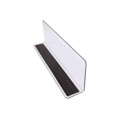 China Hookei 500 Retail Display Molds Custom Plastic Supermarket L Shape PVC Strip Shelf Divider With Magnetic Strip for sale