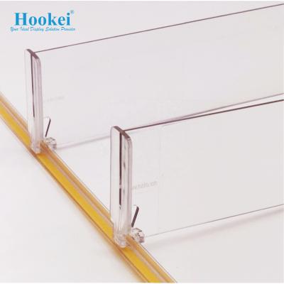 China Free Sample Adjustable Shelf Divider Clothing Shelf Divider Clear Acrylic Refrigerator Shelf Dividers Customized Size for sale