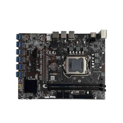 China Office hot! ! ! B250 12 GPU motherboard USB3.0 interface USB2.0 with CPU main board DDR4 memory GPU motherboard PC in stock for sale