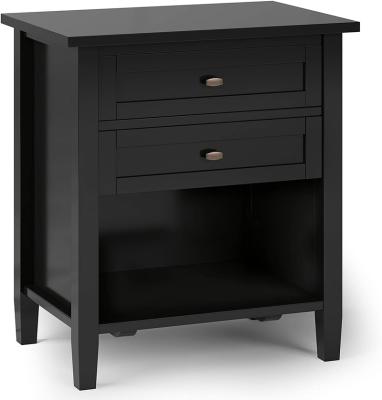 China Detachable bedside table with drawer wood black bedside table suitable for all scenarios for sale