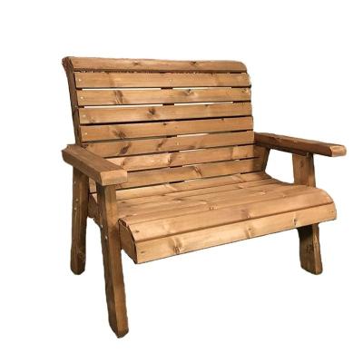 China Durable, Brown 2 Seat Outdoor Bench Wooden Garden Garden Furniture Bench for sale