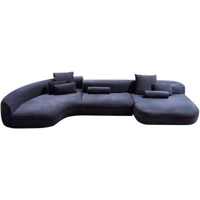 China Modern Modular Luxury Furniture Curved Sofa Set Living Room for sale