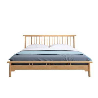 China Simple Modern Bed Nordic Wood Frame Furniture Single Bed for sale