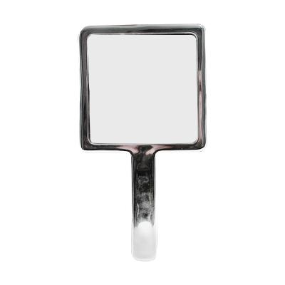 China Custom Portable Vintage Hand Mirror Plastic Com Compact Makeup Mirror Portable Cosmetic Mirror With Handle for sale