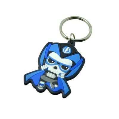 China Fasion Custom Logo Promotional Cute Cartoon Animal Personalized Soft PVC Rubber Key Chain for sale