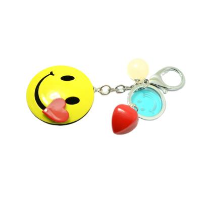 China 2021 Hot Sale Cute Design Smile Cartoon Key Chain Key Ring Ornaments Custom Cartoon Expression for sale