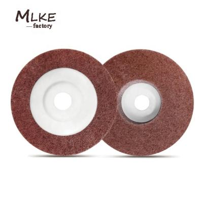 China Used to polishing stainless steel Hot selling 4inch non woven flap united abrasive steering wheels disc cover polishing stainless steel metal angle grinding for sale