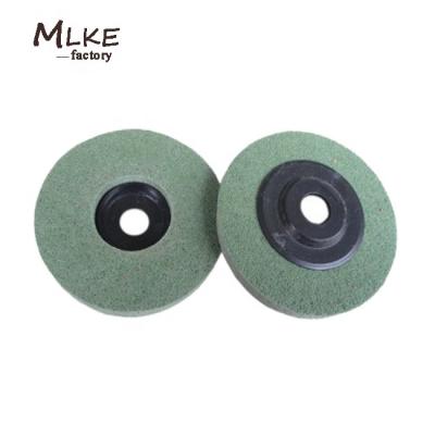 China Used to polishing stainless steel Professional Supplier nylon fiber and silicon carbide non woven polishing wheel  for polishing stainless steel for sale