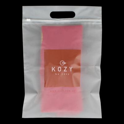 China Hot Selling Security Handle Seal Bag Plastic Kraft Paper Pouch Biodegradable Hot Selling Handle Shopping Bags for sale