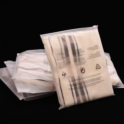 China Matte Print Pe Zipper Lock Disposable Custom Zipper Lock Poly Frosted Plastic Packaging Bag For Clothes for sale