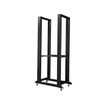 China SPCC steel 42 U cold rold color network rack open black server rack 19 inch rack with wheel for sale