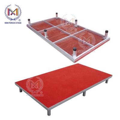 China Aluminum Alloy Movable Stage Platform Stage Stall Board Led Decoration Stage Aluminum Portable Cat Walk for sale