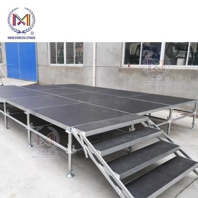 China Aluminum alloy 6082-T6 / 6061-T6 low cost dismountable easy disassembly and transportation evento desmontaje y d'etapa de transporte event stage for sale