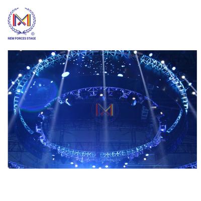 China 6061-T6 / 6082-T6 Round Aluminum Semi Circle Roof Decoration Concert Stage Lighting Truss for sale