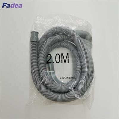 China Household 2 Meters Inlet Hose Flexible Tubing Drain Washing Machine Gray for sale