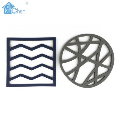 China Viable Wholesale Drinks Jar Holder Table Place Mat Kitchen Accessories Cup Coasters Non-slip Round Silicone Heat Resistant Mat for sale