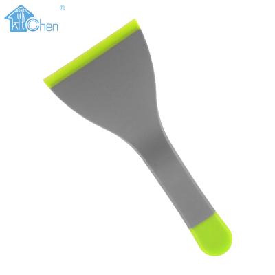 China One-Piece Solid Silicone Notched Non-Stick Soft Bakeware Heat Resistant Stocked Durable Kitchen Utensil Turner Spatula for sale