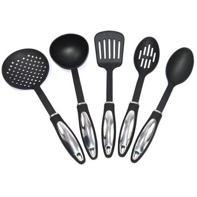 China High Quality Sustainable Graduate Heat Resistant Silicone Food Kitchen Instrument Nylon Plastic Kitchen Cooking Tools Administer Spatula Kitchen Spoon Utensil for sale