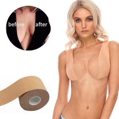 China Spandex/Polyester Skin Color Medical Grade Tape Boob Tape Breast Lift Sport Tape With Nipple Cover for sale