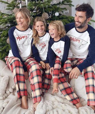 China Family Christmas Pajamas Plaid Breathable Christmas Matching PAJAMAS Set Boys Girls Outfits Sleepwear Mom Dad Soft 100% Cotton Pajamas Clothes for sale